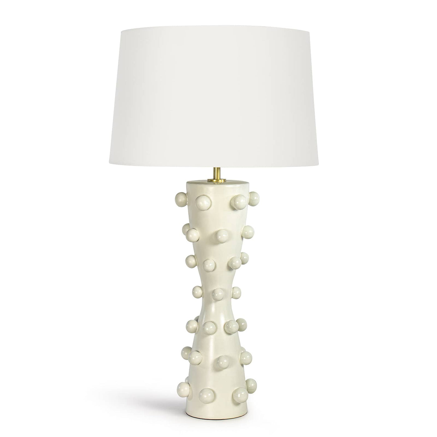 Pom Pom Ceramic Table Lamp (White)