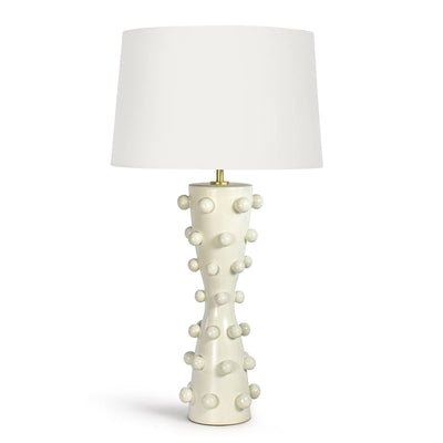 Pom Pom Ceramic Table Lamp (White)