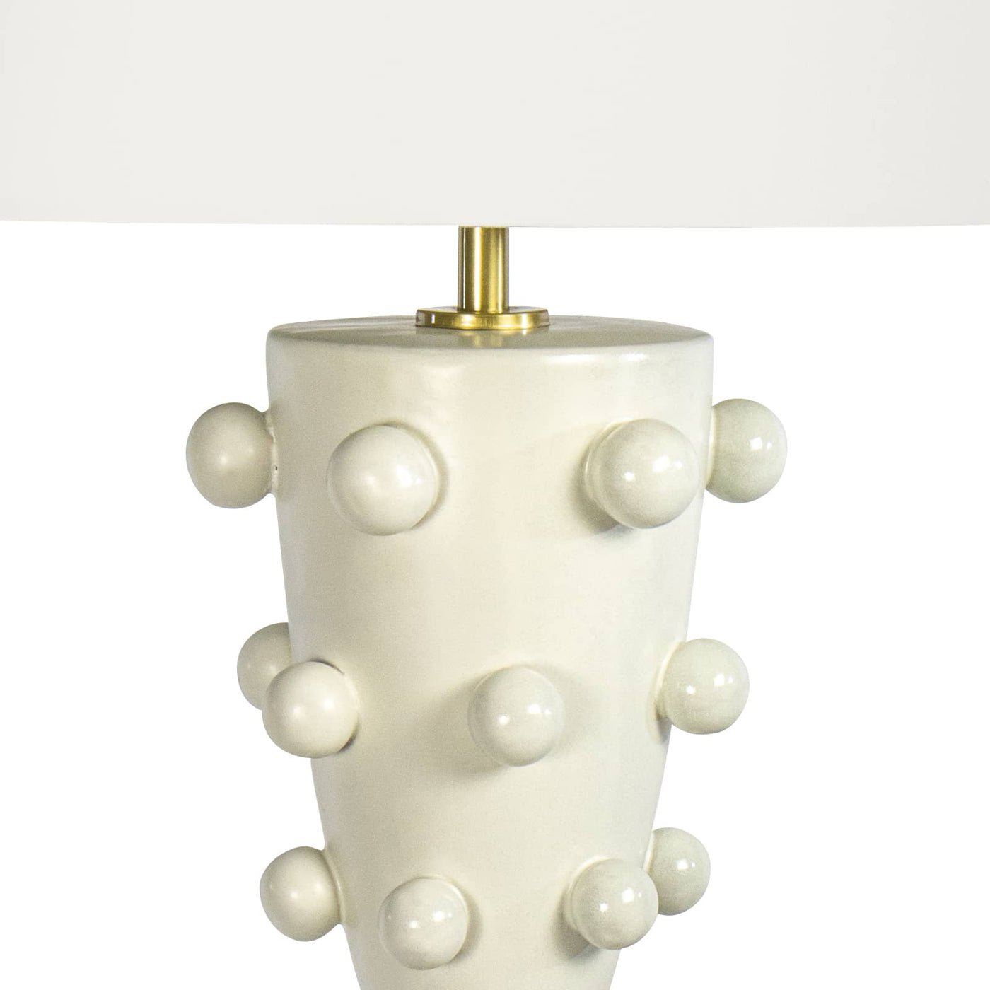 Pom Pom Ceramic Table Lamp (White)