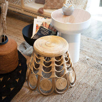 Lily Rattan Stool
