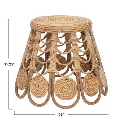 Lily Rattan Stool