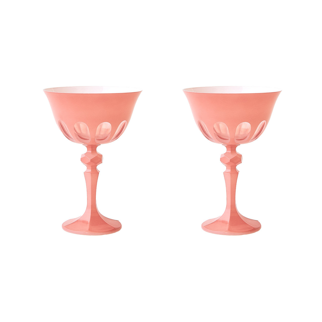 Rialto Glassware - Coupe - Salmon - Set of 2