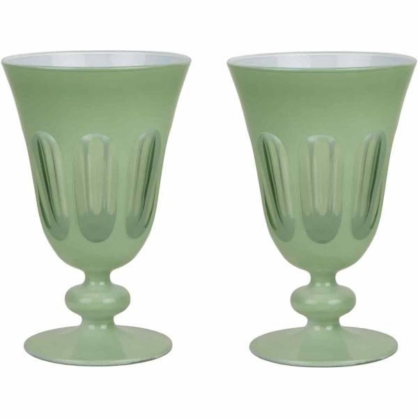 Rialto Glassware - Tulip - Pale Sage - Set of 2