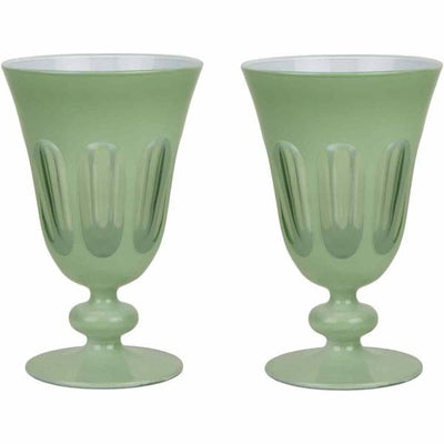 Rialto Glassware - Tulip - Pale Sage - Set of 2