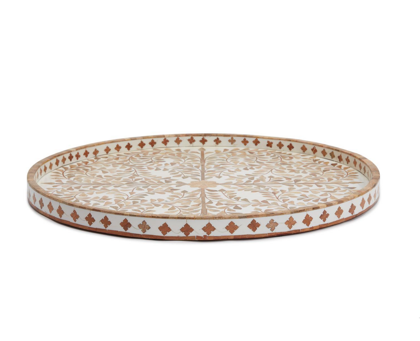 Pierre Natural Tray Inlaid Bone