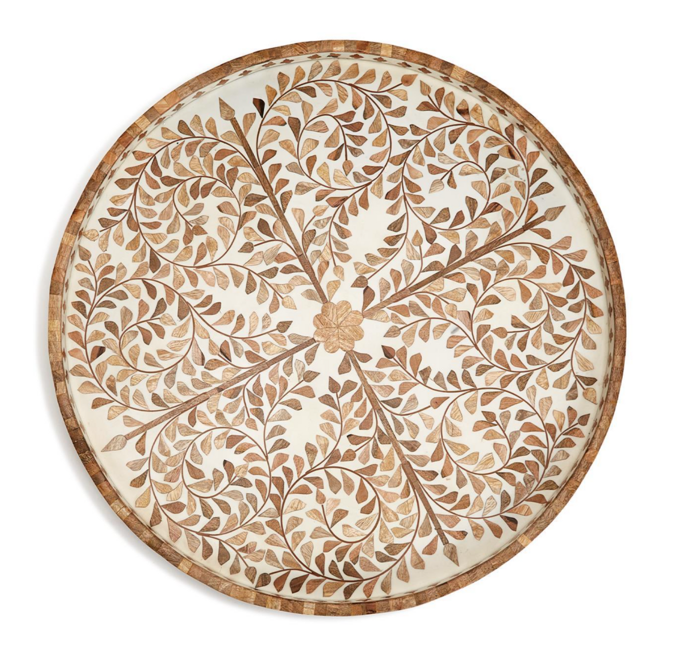 Pierre Natural Tray Inlaid Bone