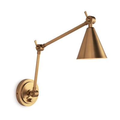 SAL TASK SCONCE IN NATURAL BRASS