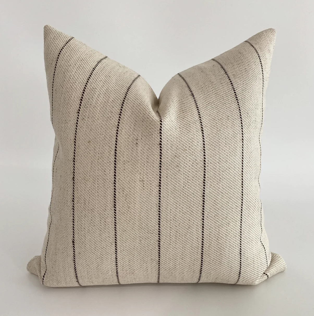 Pinstripe Brown Pillow Cover