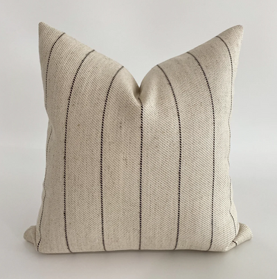 Pinstripe Brown Pillow Cover