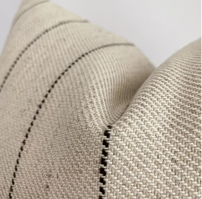 Pinstripe Brown Pillow Cover