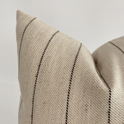 Pinstripe Brown Pillow Cover