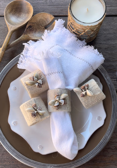 Seashell Napkin Rings - Set of 4