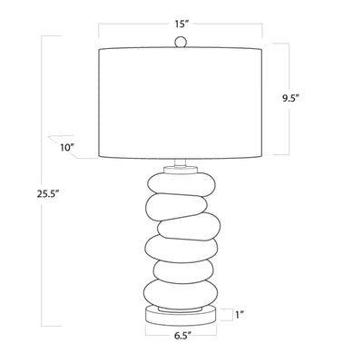 Stacked Pebble Glass Table Lamp
