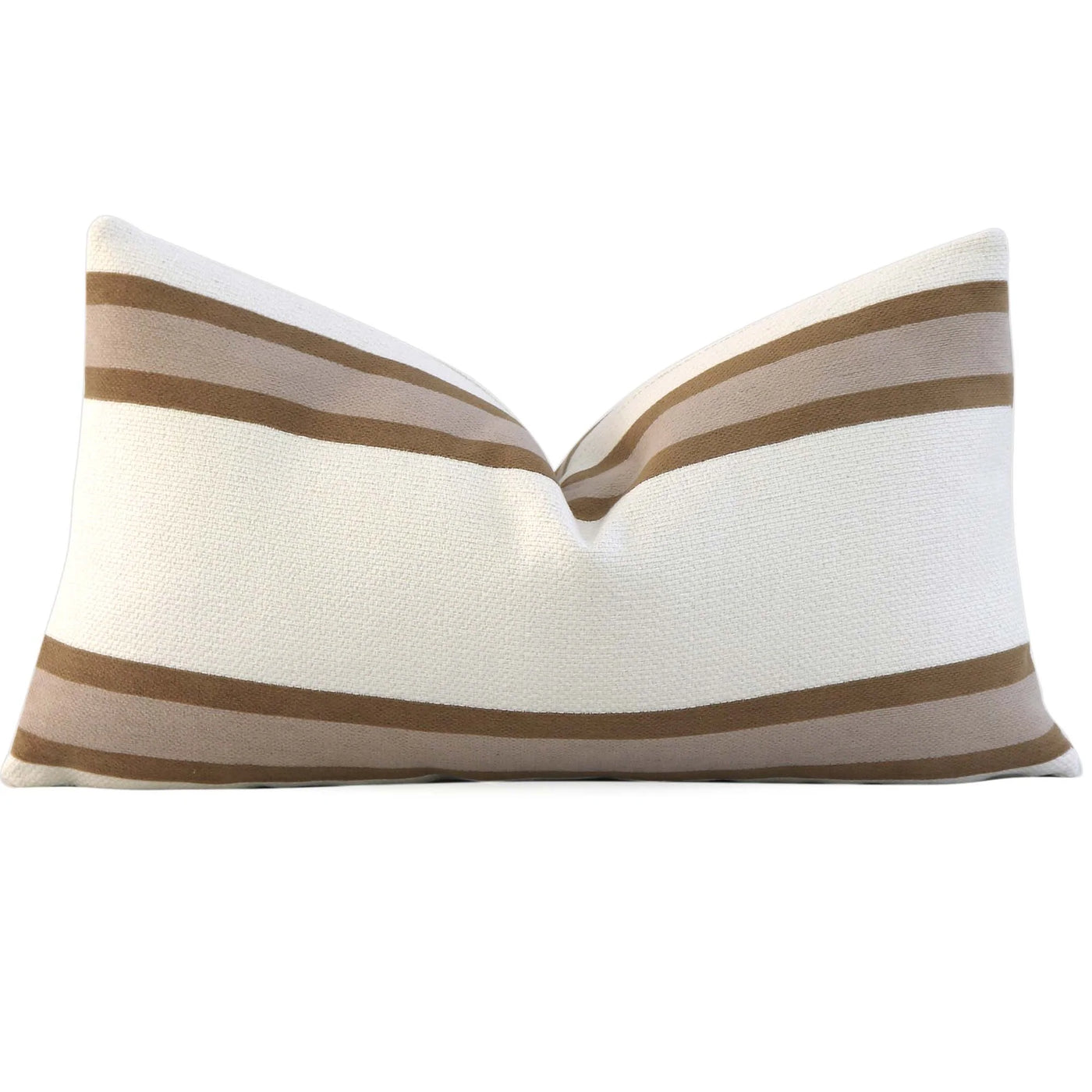 Alvaro Stripe Camel Pillow Cover