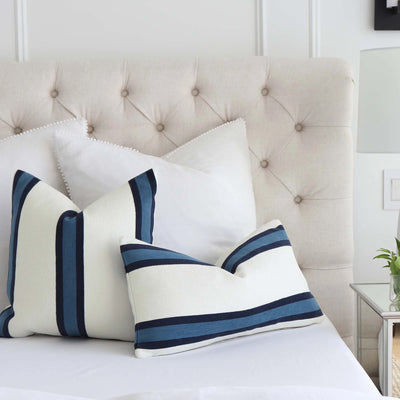 Alvaro Stripe Navy Pillow Cover