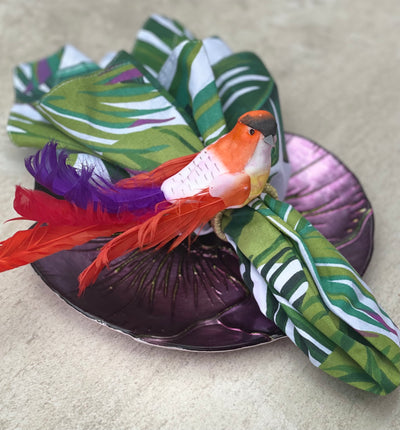 Tropical Leaves Reversible Napkin - Set of 6