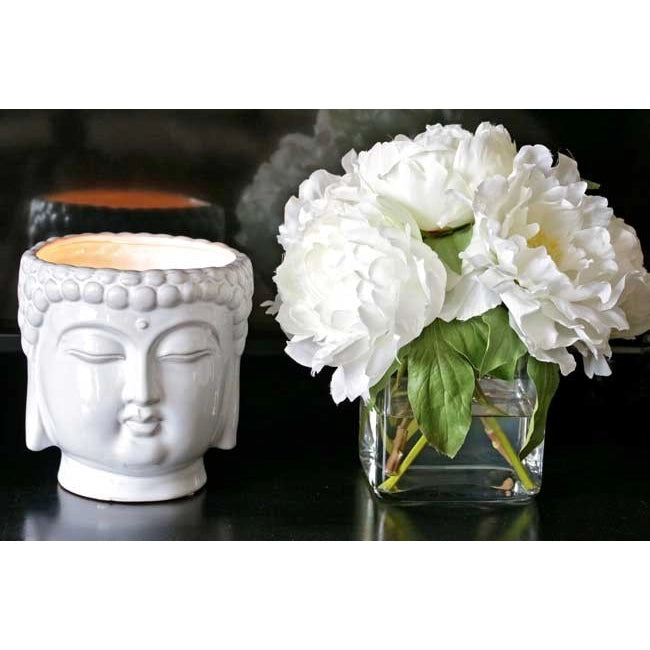 White Buddha 3-Wick Candle Large