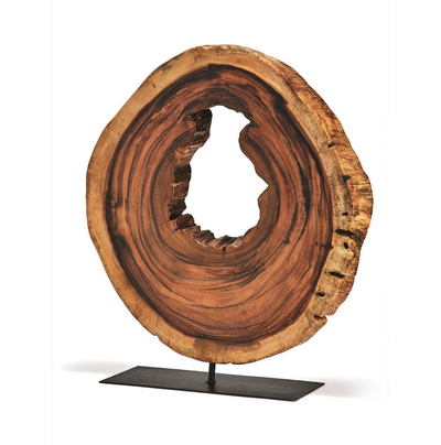 Acacia Wood Slice Sculpture