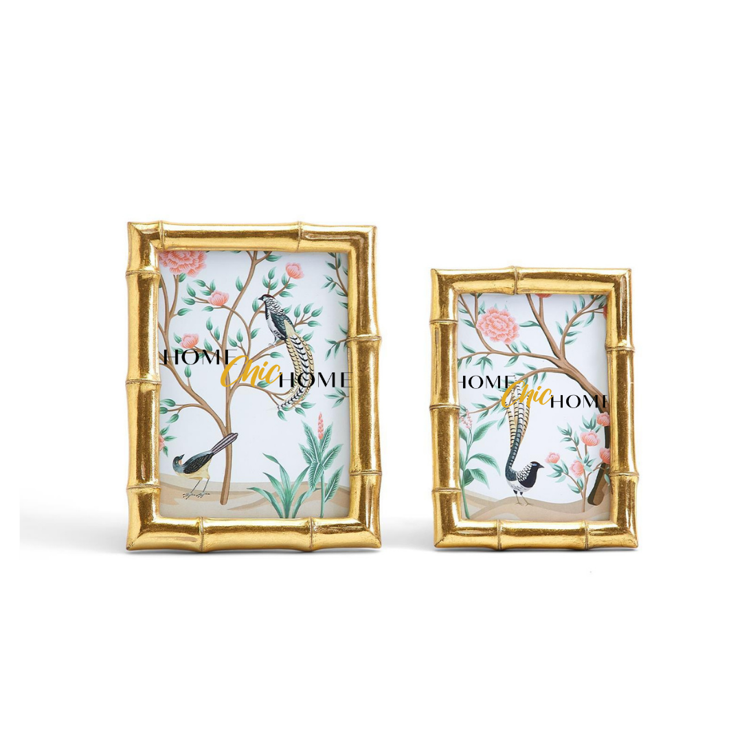 Gold Faux Bamboo Photo Frames