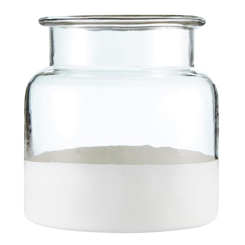 White Dipped Mason Jar