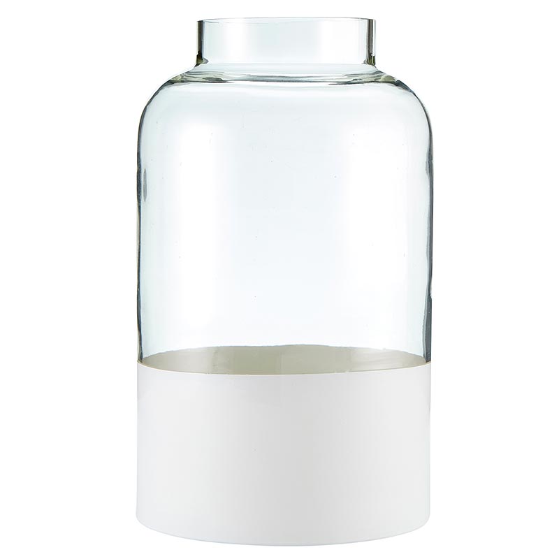 White Dipped Mason Jar
